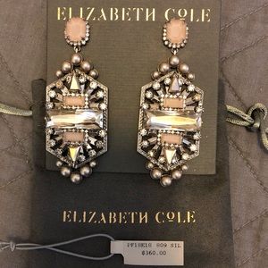 Elizabeth Cole pink and crystal earrings